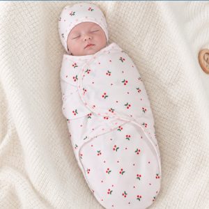 قنداق چسبی نوزاد بی بی فورلایف طرح گیلاس baby4life